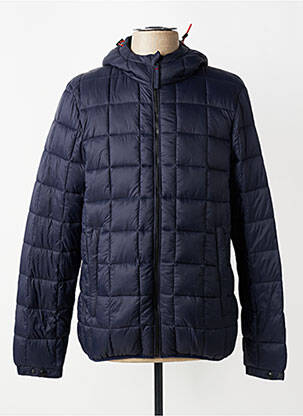 Doudoune manches longues a capuche bleu DAYTONA homme