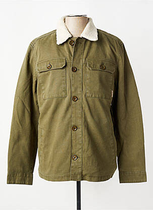 Veste casual fermeture boutonnée sur le devant vert IRON AND RESIN homme