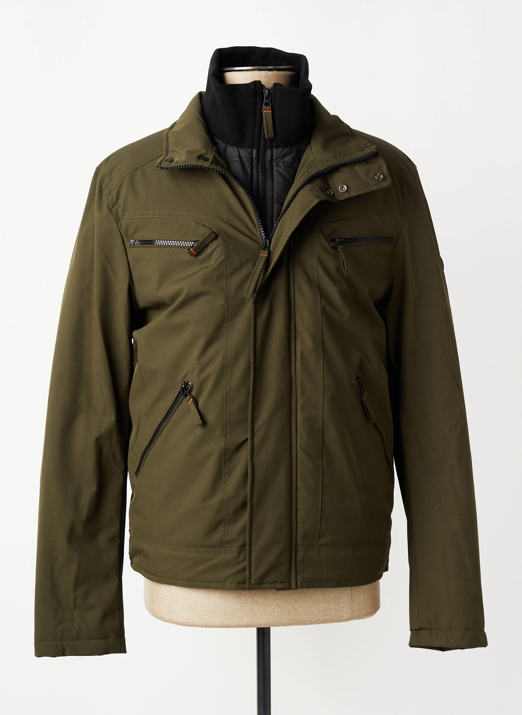 Doudoune manches longues sans capuche vert DAYTONA homme