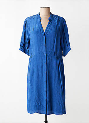 Robe mi-longue manches courtes manches courtes bleu RUE MAZARINE femme