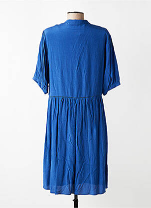 Robe mi-longue manches courtes manches courtes bleu RUE MAZARINE femme