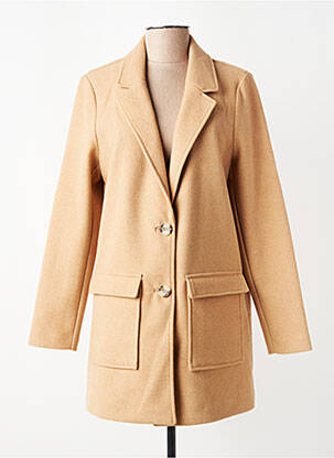 Manteau long coupe droite sans capuche beige STREET ONE femme