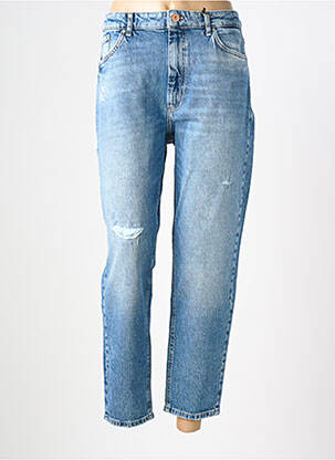 Jeans coupe droite effet usé délavé taille normale bleu ONLY femme