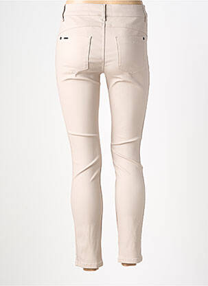 Pantalon slim tissage enduit taille normale beige STREET ONE femme