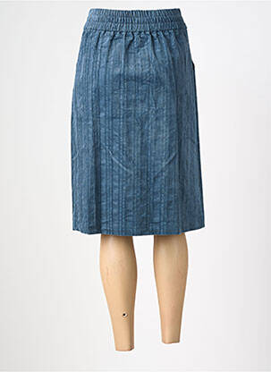 Jupe mi-longue stretch bleu SEE U SOON femme