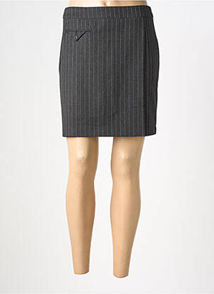 Jupe courte coupe droite gris YAYA femme