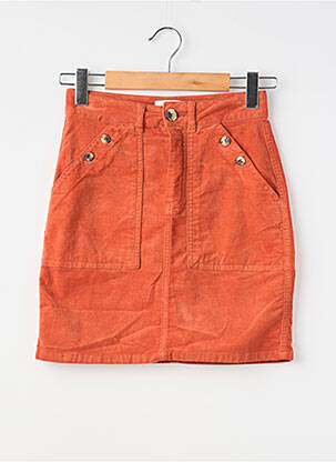 Jupe courte taille à pinces orange LOLA ESPELETA femme