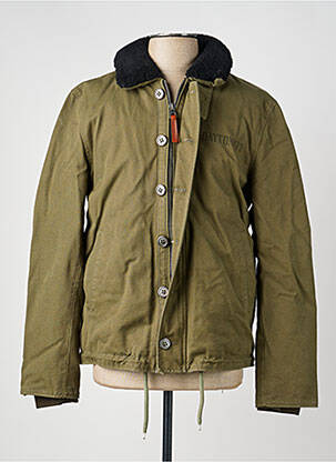 Blouson finition intérieure doublure imprimée vert DAYTONA homme