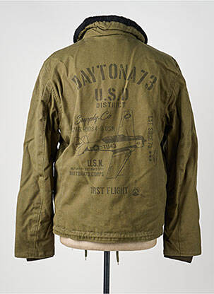 Blouson finition intérieure doublure imprimée vert DAYTONA homme