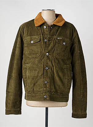 Veste casual finition intérieure fourrure synthétique vert IRON AND RESIN homme