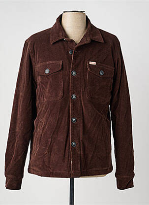 Veste casual fermeture boutonnée sur le devant marron IRON AND RESIN homme