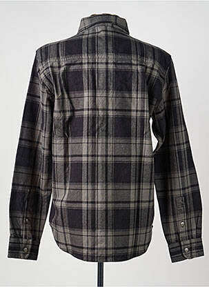 Chemise manches longues imprimé écossais noir IRON AND RESIN homme