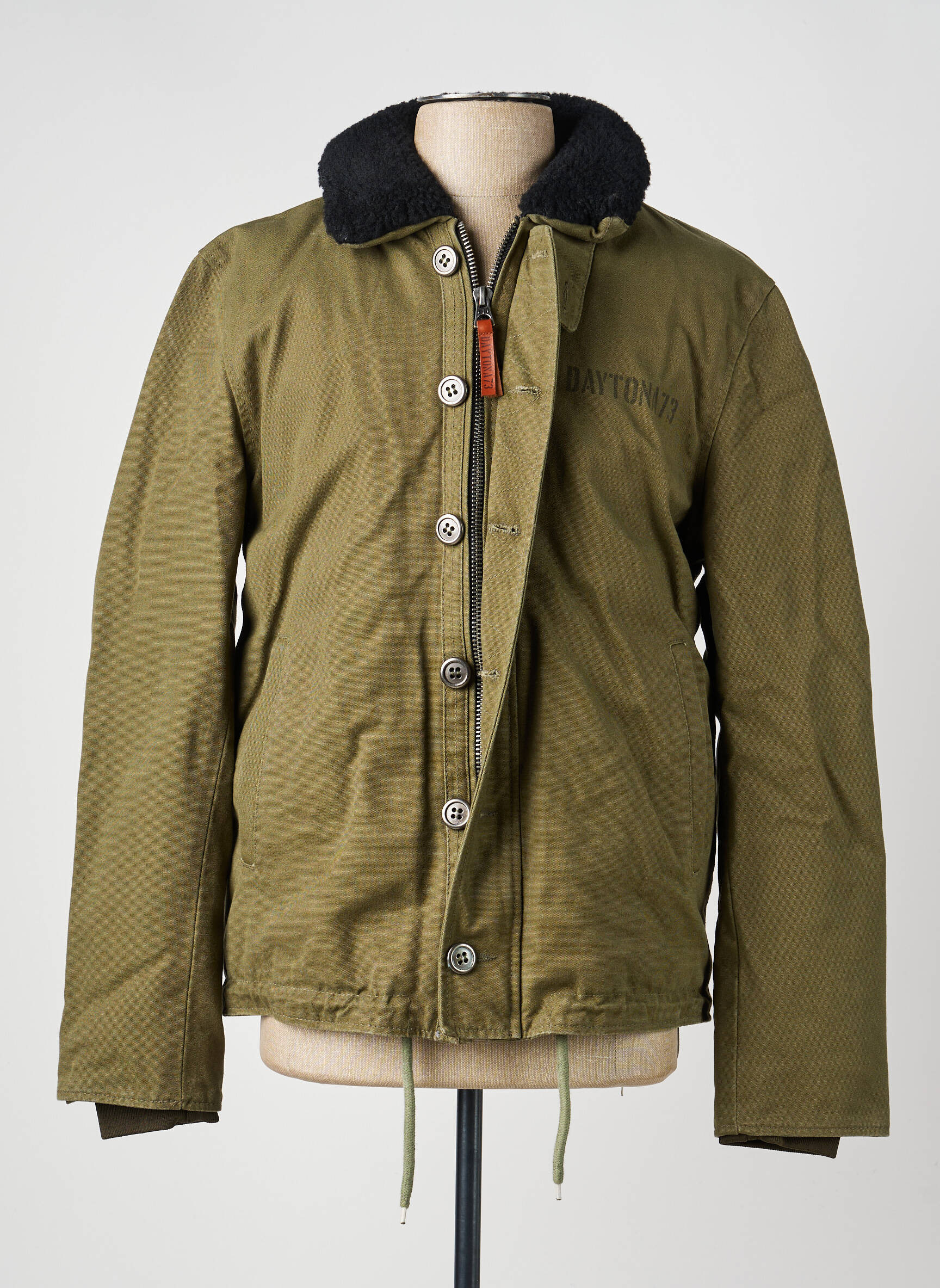 Blouson finition intérieure doublure imprimée vert DAYTONA homme