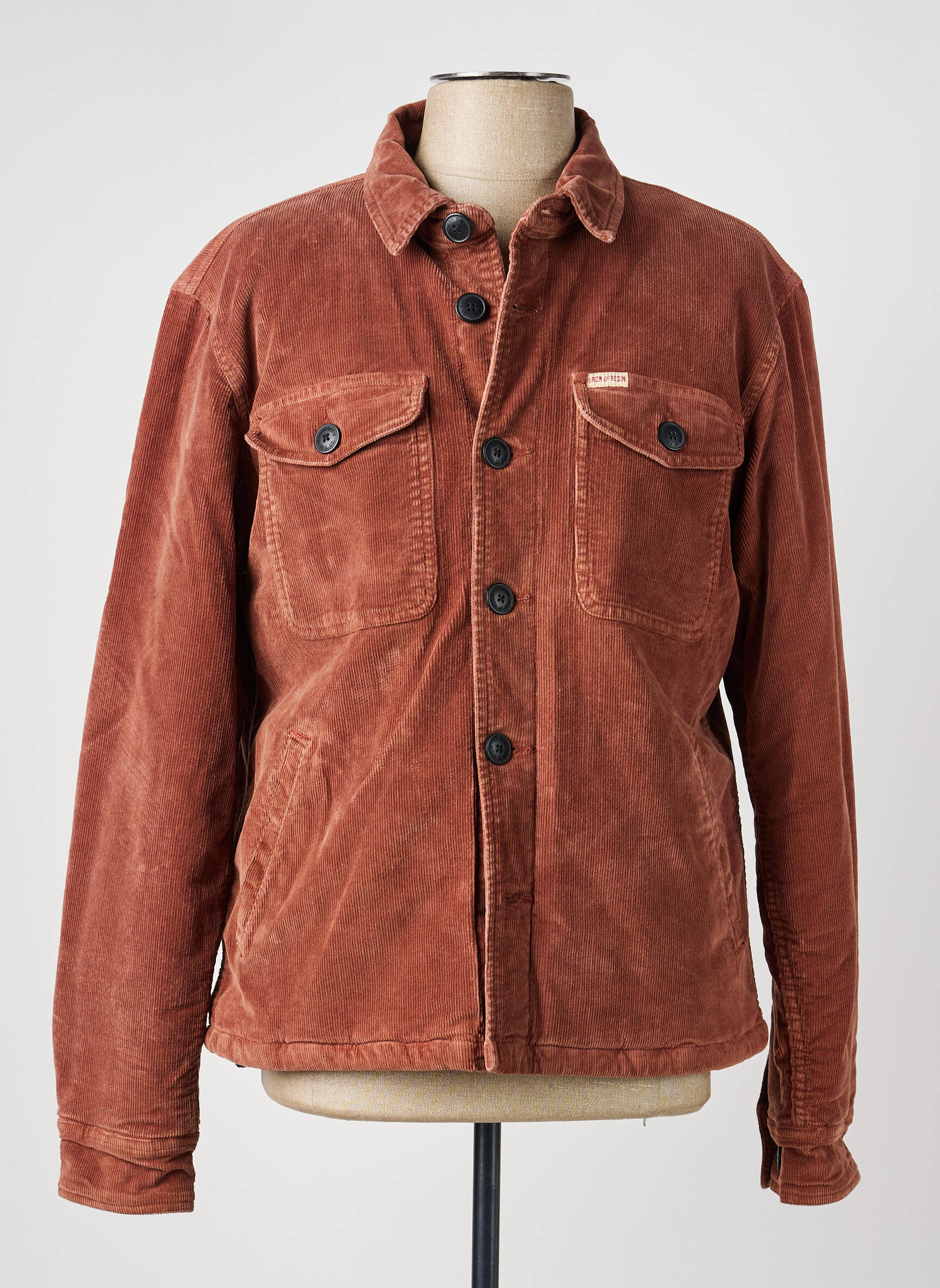 Veste casual fermeture boutonnée sur le devant orange IRON AND RESIN homme
