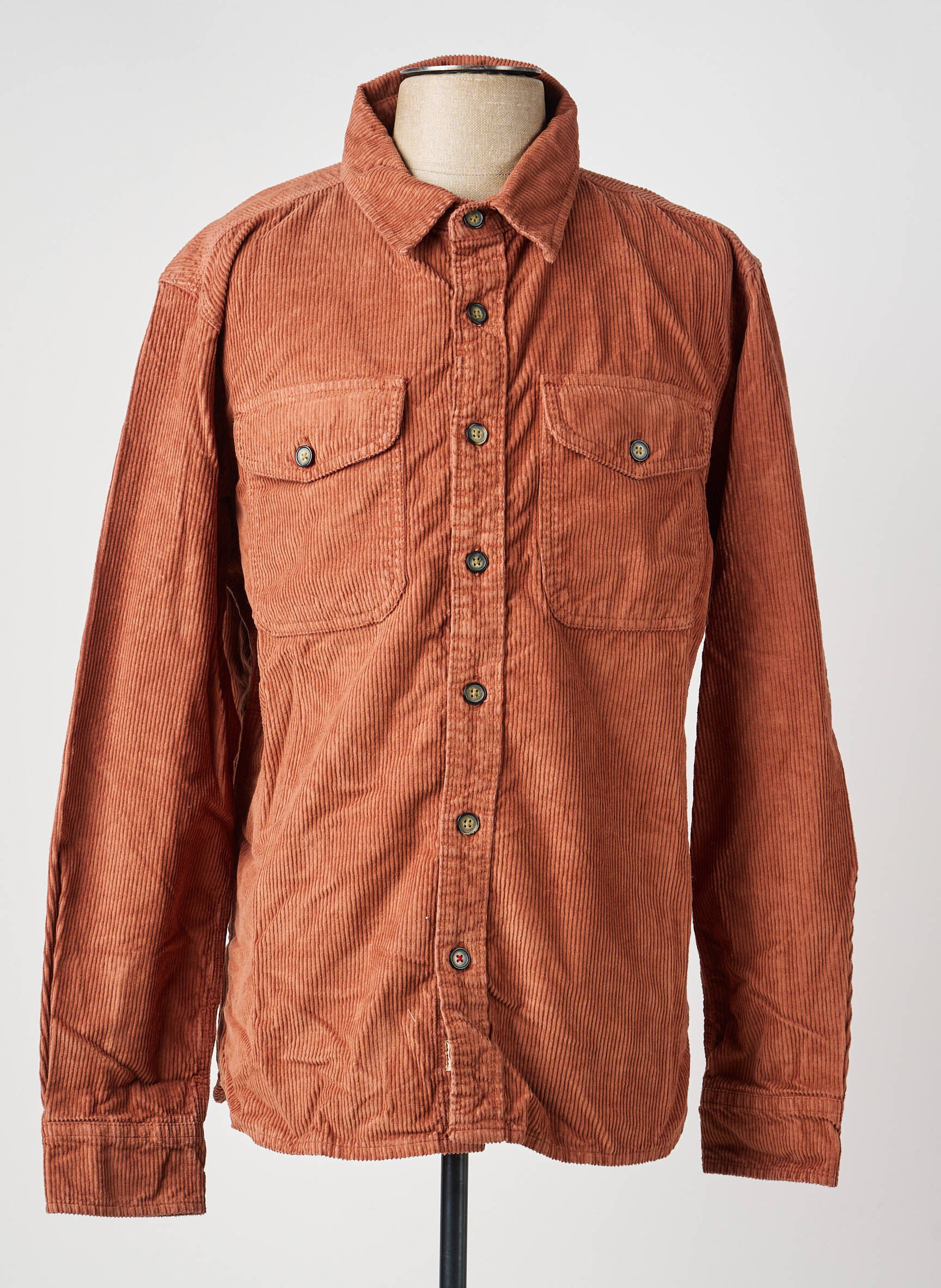 Chemise manches longues coupe cintrée orange IRON AND RESIN homme