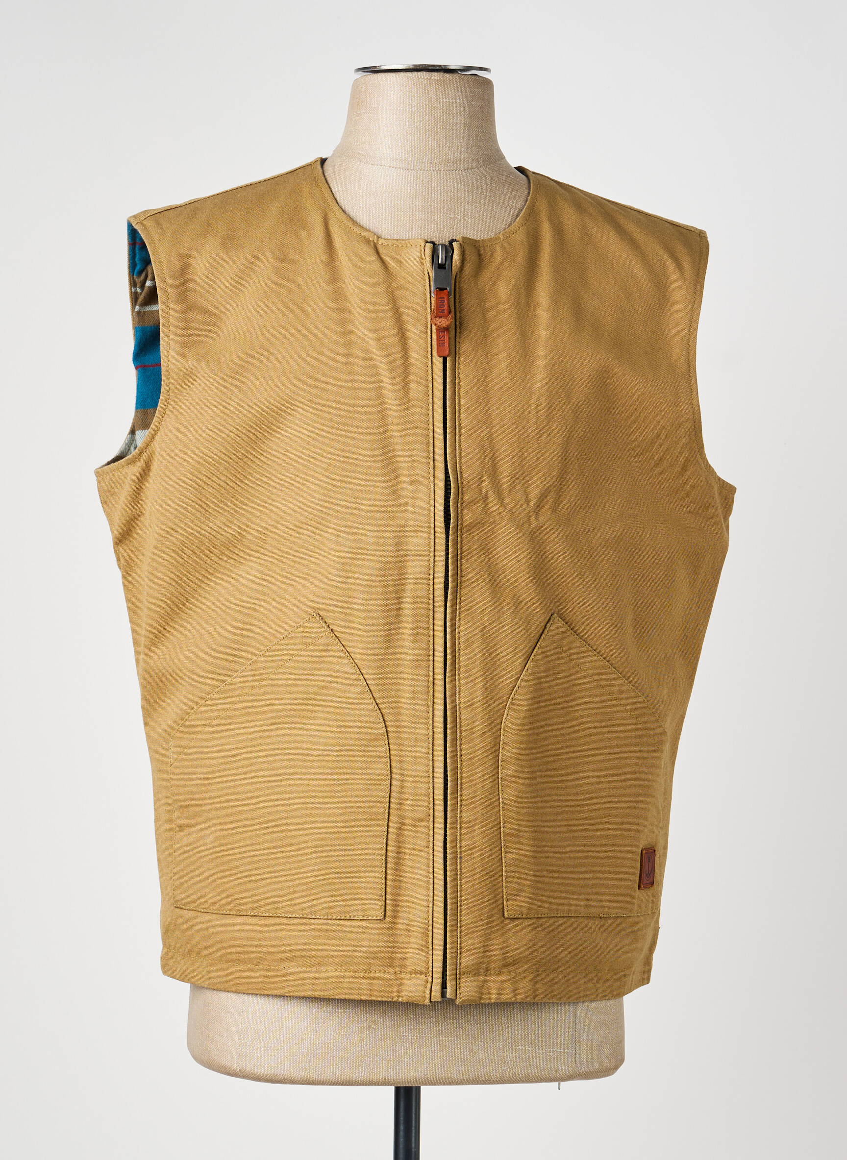 Gilet sans manche poches vert IRON AND RESIN homme