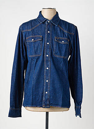 Veste casual fermeture boutonnée sur le devant bleu IRON AND RESIN homme
