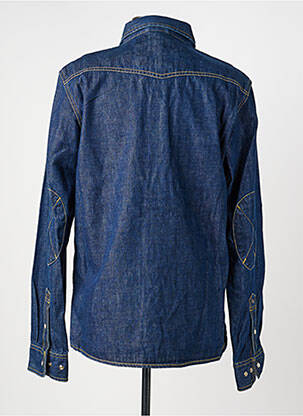 Chemise manches longues poches poitrine bleu IRON AND RESIN homme