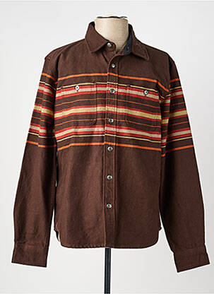 Veste casual fermeture boutonnée sur le devant marron IRON AND RESIN homme