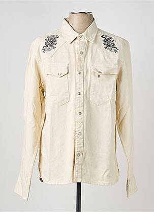 Veste casual fermeture boutonnée sur le devant beige IRON AND RESIN homme