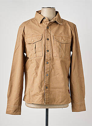 Veste casual fermeture boutonnée sur le devant marron IRON AND RESIN homme