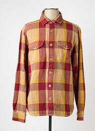 Chemise manches longues imprimé écossais rouge IRON AND RESIN homme