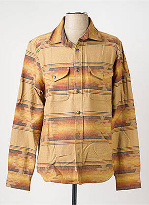 Chemise manches longues imprimé fantaisie beige IRON AND RESIN homme