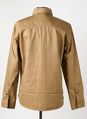 Chemise manches longues coupe droite marron IRON AND RESIN homme