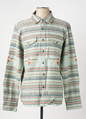 Chemise manches longues coupe droite vert IRON AND RESIN homme