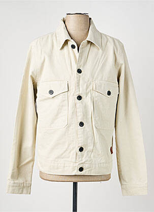 Veste casual fermeture boutonnée sur le devant beige IRON AND RESIN homme