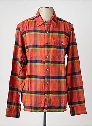 Chemise manches longues coupe droite orange IRON AND RESIN homme