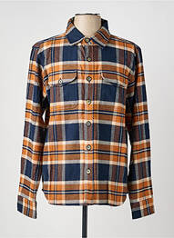 Chemise manches longues imprimé écossais bleu IRON AND RESIN homme