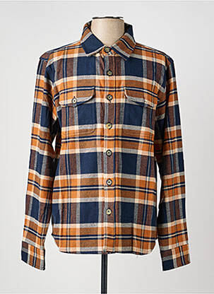 Chemise manches longues imprimé écossais bleu IRON AND RESIN homme