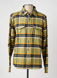 Chemise manches longues imprimé écossais vert IRON AND RESIN homme