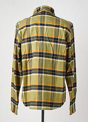 Chemise manches longues imprimé écossais vert IRON AND RESIN homme