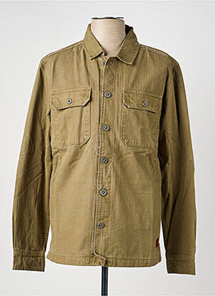 Chemise manches longues coupe cintrée vert IRON AND RESIN homme