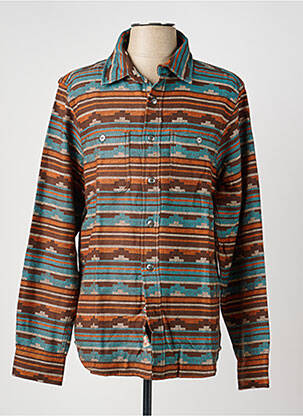 Chemise manches longues poches bleu IRON AND RESIN homme