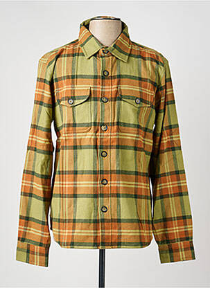 Chemise manches longues imprimé écossais vert IRON AND RESIN homme