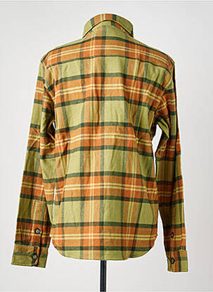 Chemise manches longues imprimé écossais vert IRON AND RESIN homme