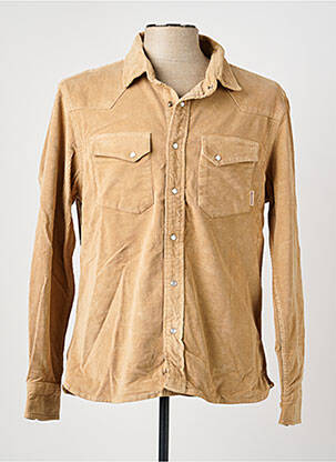 Chemise manches longues coupe cintrée beige IRON AND RESIN homme