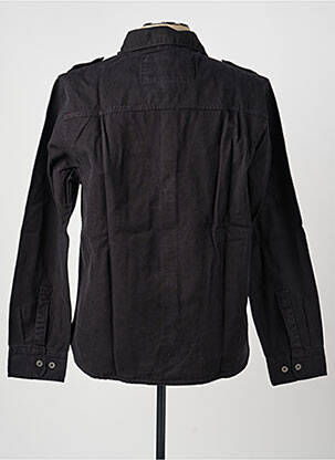 Chemise manches longues coupe droite noir IRON AND RESIN homme