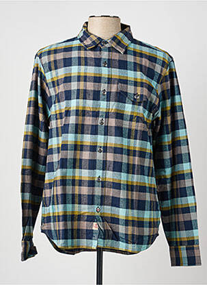 Chemise manches longues coupe droite bleu IRON AND RESIN homme