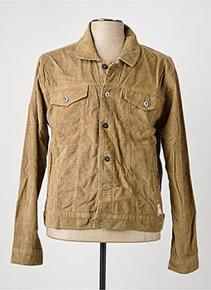 Veste casual fermeture boutonnée sur le devant beige IRON AND RESIN homme