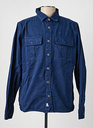 Chemise manches longues coupe droite bleu IRON AND RESIN homme