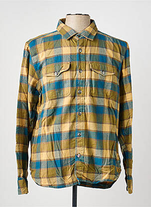 Chemise manches longues imprimé écossais bleu IRON AND RESIN homme