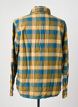 Chemise manches longues imprimé écossais bleu IRON AND RESIN homme