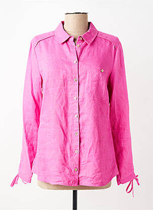 Chemisier tissage crêpe manches longues rose JULIE GUERLANDE femme