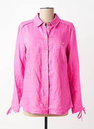 Chemisier tissage crêpe manches longues rose JULIE GUERLANDE femme
