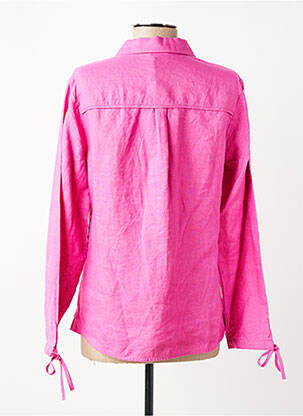 Chemisier tissage crêpe manches longues rose JULIE GUERLANDE femme