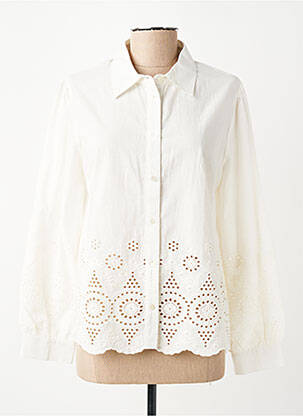 Chemisier coupe droite manches longues beige JULIE GUERLANDE femme